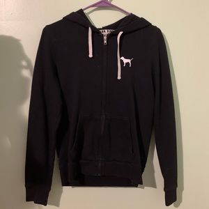 pink zip up hoodie